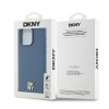 DKNY DKHMP15XPSHRPSB iPhone 15 Pro Max 6.7  niebieski/blue hardcase Leather Monogram Pattern Metal Logo MagSafe